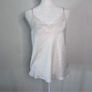 Victoria Secret Satin Lace Trim Adjustable Strap Camisole |Size Medium|